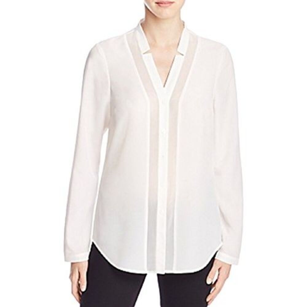 Finity Womens Sheer Long Sleeves Casual Top